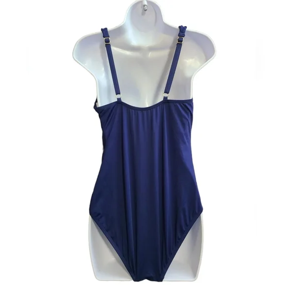 HILOR one piece ruched swimsuit 14 - Picture 3 of 9